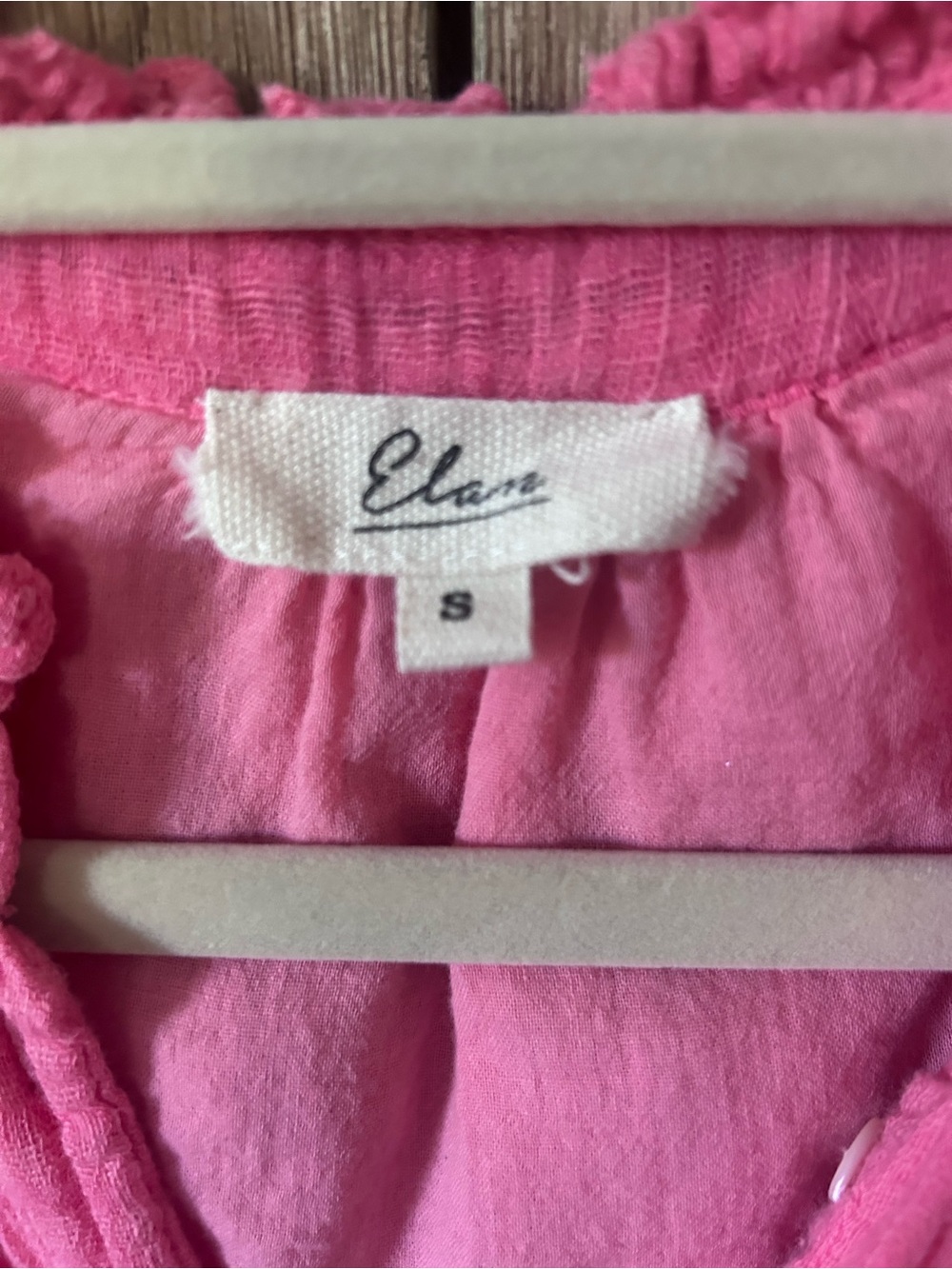 Elan Hot Pink Tiered Button-Front Girls' Dress - Picture 3 of 3